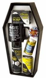 over the hill coffin gift set